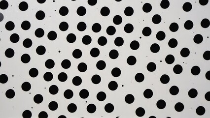 Abstract Black and White Polka Dot Pattern.