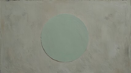 Abstract Green Circle on Grey Background.