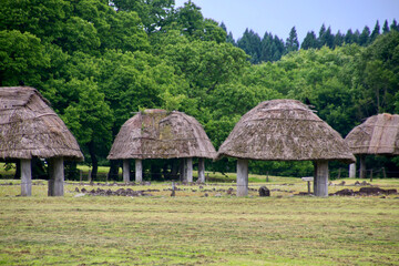 Obraz premium 大湯環状列石・縄文遺跡（秋田県・鹿角市）