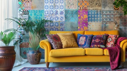 bohemian dream room with flowers