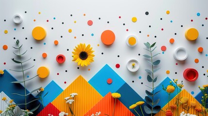  . Rhythmic Abstraction. Digital Flowing Lines. Musical Background.