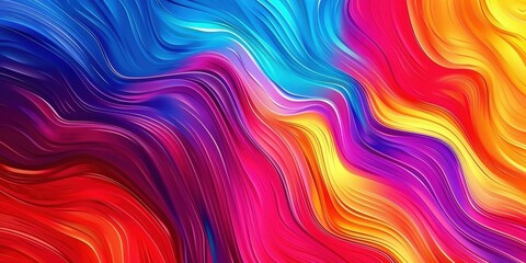 Obraz premium Abstract Wavy Colorful Pattern