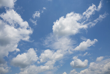 Obraz premium 初夏の青空と白い雲