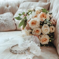 wedding flower bouqent generative AI