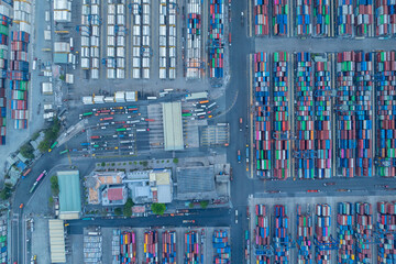 April 16, 2024:  panoramic view of Cat Lai international port, Ho Chi Minh City, Vietnam	