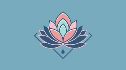 Fototapeta premium A modern logo design for a spa salon cosmetics brand showcases a stunning flower, symbolizing beauty and sophistication.