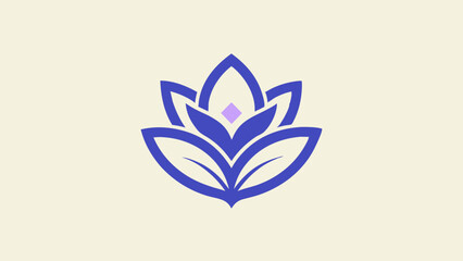 Obraz premium A modern logo design for a spa salon cosmetics brand showcases a stunning flower, symbolizing beauty and sophistication.