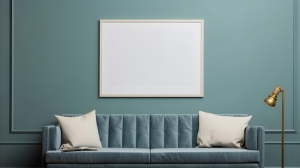 Mock-up Posters Frame on Wall in Modern Interior Background