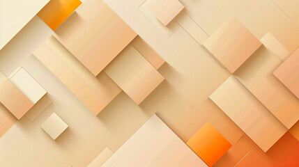 Orange and Beige square shape background presentation design 