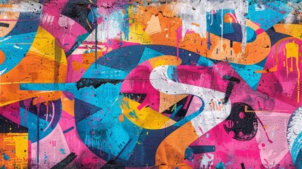 Abstract Urban Graffiti Art