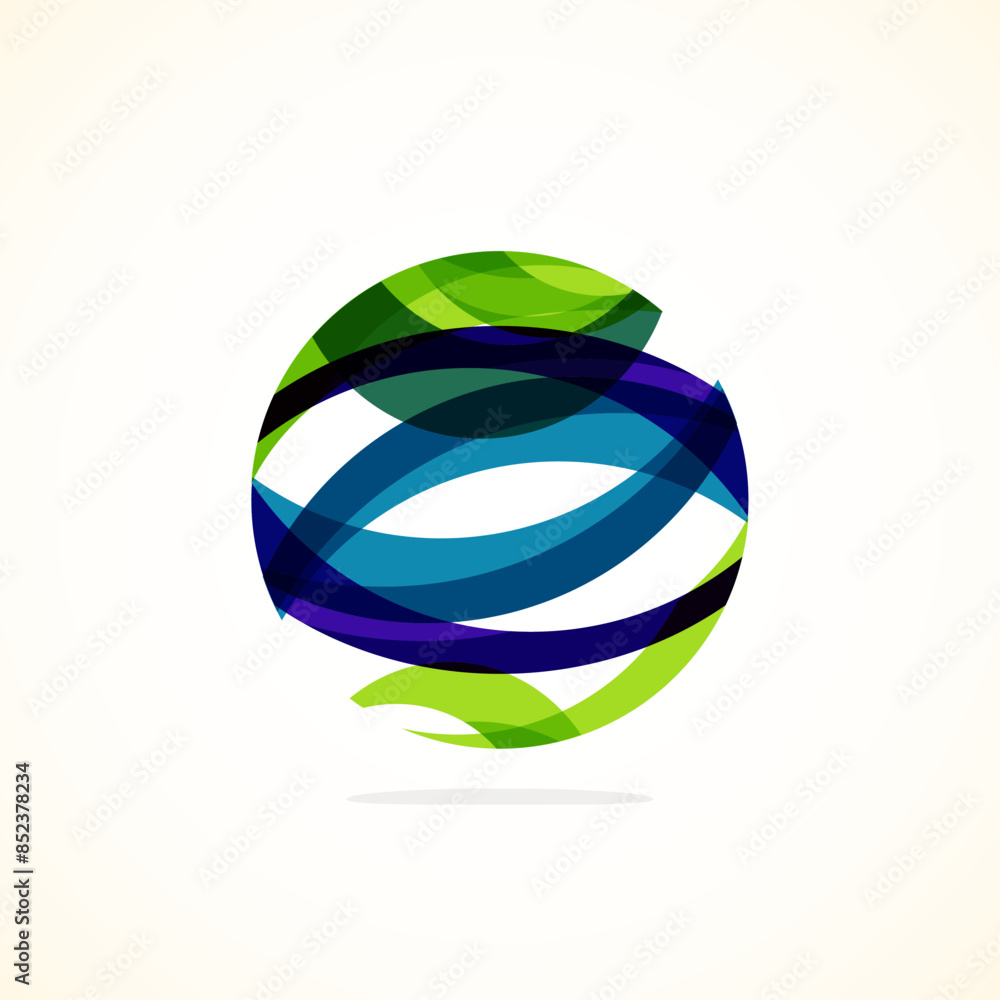 Poster Abstract circle logo - minimalist emblem, timeless and universal shape of circle. Unique logo represent range of brands and concepts, encapsulating simplicity and creativity in single, iconic image