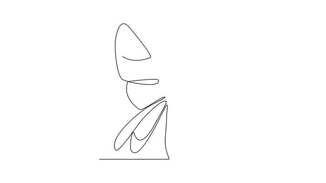 Animated self drawing of 
Butterflies are flying and will land on flowers video design illustration. Animal themes design concept in simple linear style. Beautiful animal with variance body colors.