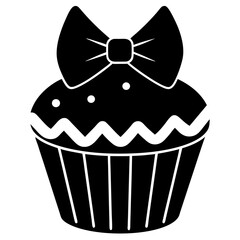 Happy father's day special cupcake and bow tie on a white background