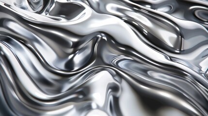 Chrome Metal Wave Background hyper realistic 