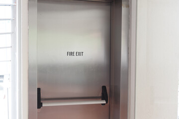 emergency exit door inside of a building 