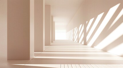 Fototapeta premium Geometric lines in muted hues add depth and texture to minimalist rooms, their straight and orderly arrangement enhancing the overall aesthetic appeal.