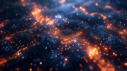 Obraz premium Abstract Technology Dynamic Screen Background