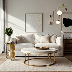 modern living room and interior with white sofa