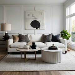 modern living room and interior with white sofa