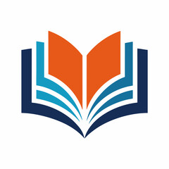 Book icon logo design vector art illustration.