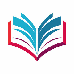 Book icon logo design vector art illustration.