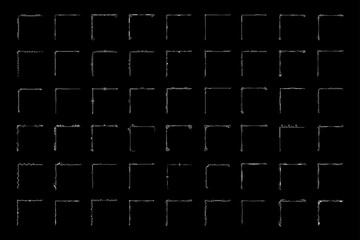 Set Hand Draw Of Corners Different Shapes Flower Decoration Vector Design Doodle Sketch Style For Wedding And Banner