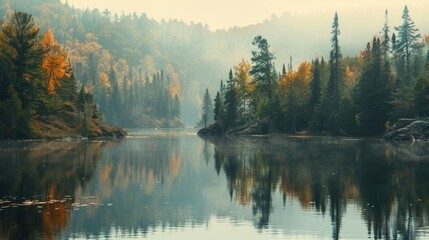 The serene forests and lakes of the Boundary Waters in Minnesota