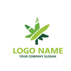  leaf logo design ready vector template