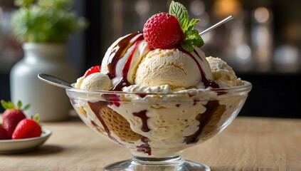 most delicious ice cream sundae in the world