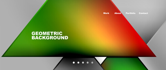 Gradient triangle geometric minimal wallpaper