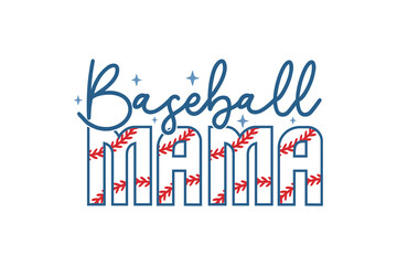Baseball Mama SVG typography T shirt design