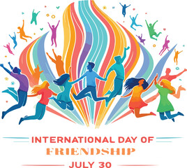 Print  International Day of Friendship Vector Illustration