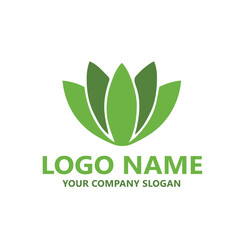  leaf logo design ready vector template