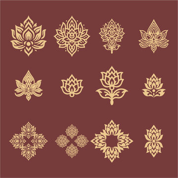 thai flower.traditional Thai flower ornamnet decoration