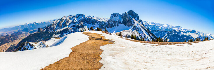Panoramic View from Breitenberg Mountain in Pfronten - Bavaria - Germany