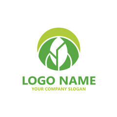  leaf logo design ready vector template