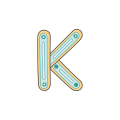 Obraz premium Illustration of a Hand Drawing the Letter K