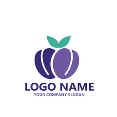 organic fruits and vegetables  logo vector