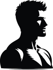 Businessmen and women, groups of people at work. Isolated vector silhouettes