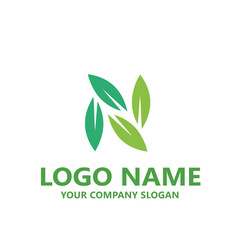  leaf logo design ready vector template