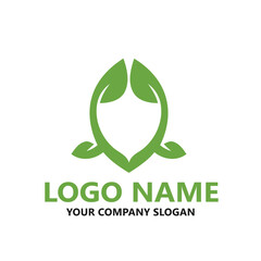  leaf logo design ready vector template