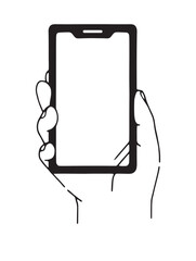 スマートフォンを持つ手