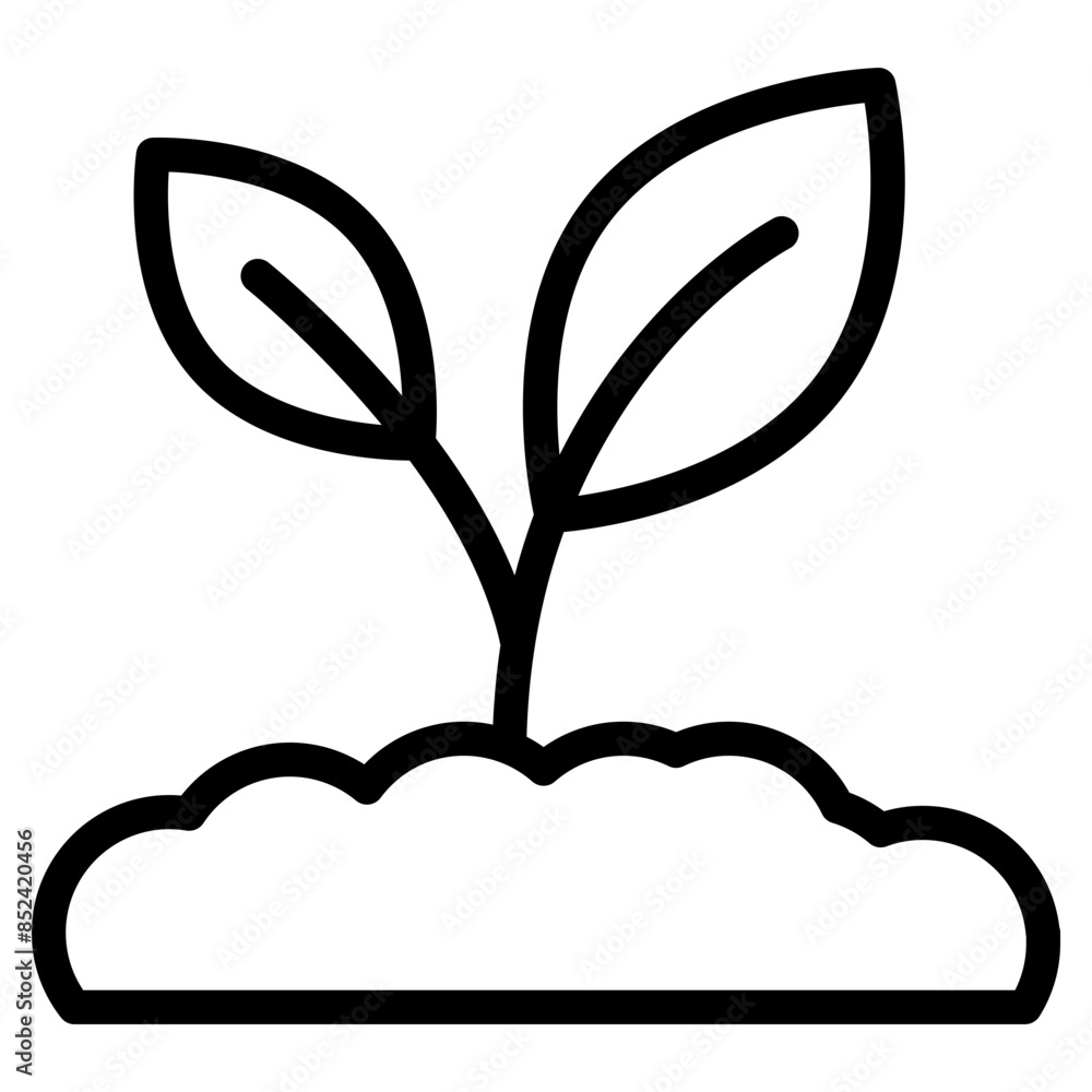 Wall mural plant icon