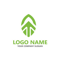 leaf vector logo template 