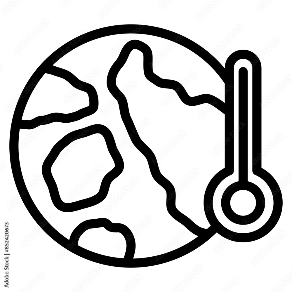 Sticker global warming icon