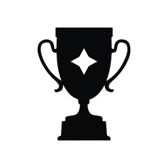 winner trophy silhouette vector art, Champion Prize Cup Design 