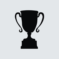 winner trophy silhouette vector art, Champion Prize Cup Design 