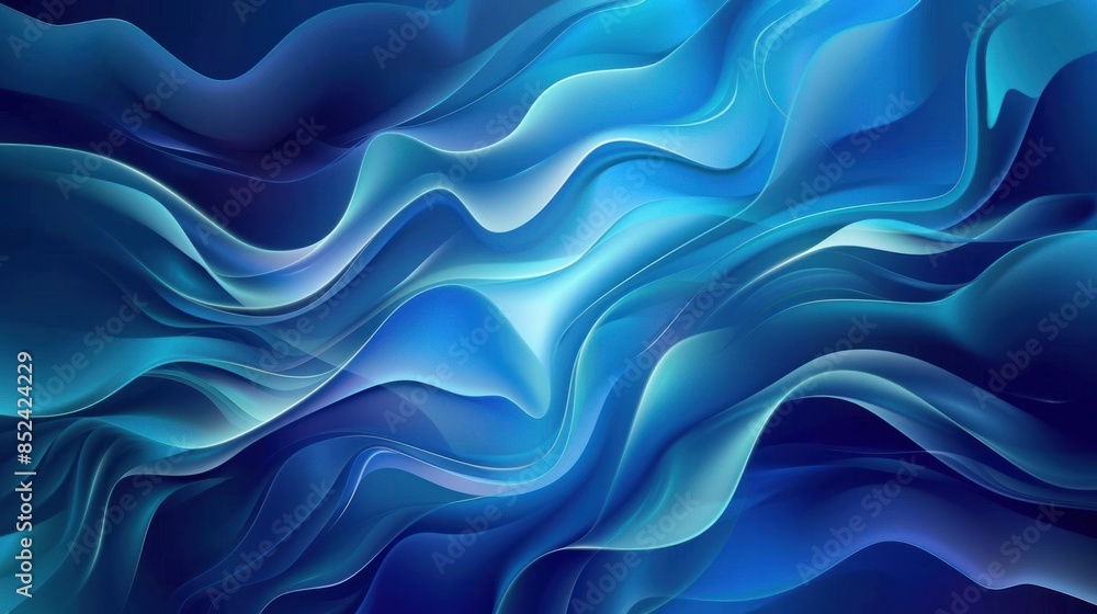 Poster a sleek and modern abstract blue background in vector format.
