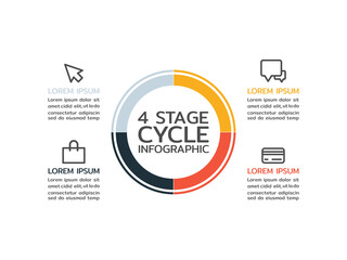 Business circle infographic template. timeline infographic icons designed for abstract background template.