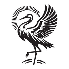 Fototapeta premium a cute vector silhouette illustration bird